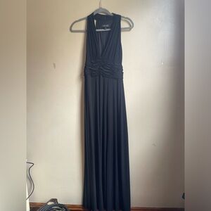 Black Label Evan Picone size 4 babydoll for maxi dress high slit y2k whimsigoth